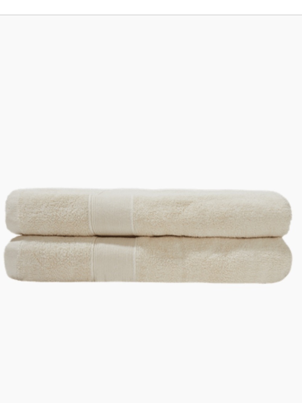 Summer & Rose Set of 2 Bath Towels in Cream Color